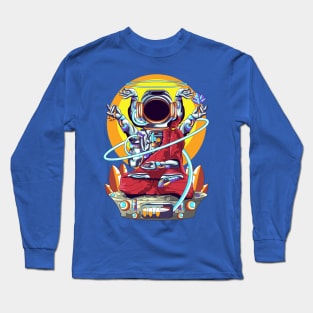 astronaut buddha process Long Sleeve T-Shirt